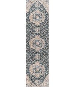 Livabliss Cardiff CDF2307 Teal Ivory Area Rug 2 ft. 7 in. X 10 ft. Runner