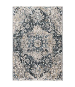 Livabliss Cardiff CDF2307 Teal Ivory Area Rug 2 ft. 7 in. X 10 ft. Runner