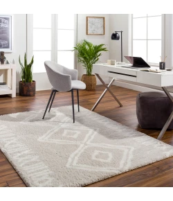Livabliss Cloudy Shag CDG2311 Light Grey Taupe Area Rug 6 ft. 7 in. X 9 ft. Rectangle