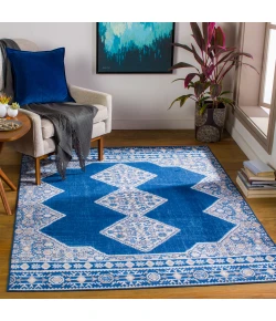 Livabliss Cesar CEG2324 Dark Blue Blue Area Rug 6 ft. 7 in. X 9 ft. Rectangle