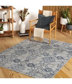 Livabliss Cesar CEG2329 Navy Gray Area Rug 5 ft. 3 in. X 7 ft. Rectangle