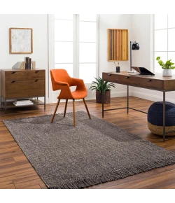 Surya Cecelia CEI2303 Black Light Gray Area Rug 6 ft. X 9 ft. Rectangle