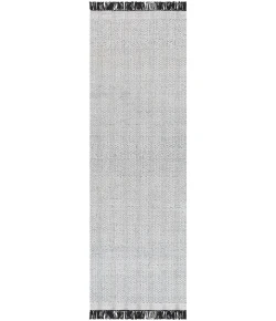 Surya Clover CEV2302 Black Light Slate Area Rug 2 ft. 6 in. X 8 ft. Runner