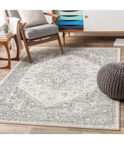 Livabliss Chester CHE2312 Light Gray Medium Gray Area Rug 5 ft. 3 in. Round
