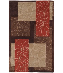 Surya Cosmopolitan COS8889 Burnt Orange Dark Brown Area Rug 8 ft. Round
