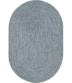 Livabliss Chesapeake Bay CPK2304 Dark Blue Medium Gray Area Rug 6 ft. X 9 ft. Oval