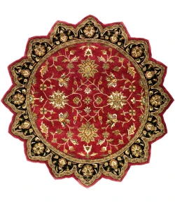 Livabliss Crowne CRN6013 Garnet Black Area Rug 8 ft. Star