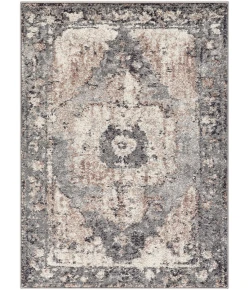 Livabliss Chelsea CSA2304 Charcoal Dark Brown Area Rug 6 ft. 7 in. Round