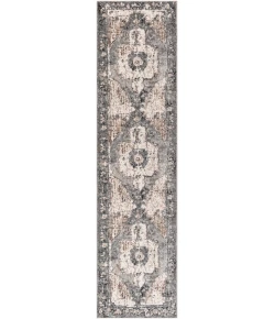 Livabliss Chelsea CSA2304 Charcoal Dark Brown Area Rug 2 ft. 7 in. X 10 ft. Runner