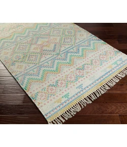 Surya Chaska CSK1300 Blue Rose Area Rug 2 ft. X 3 ft. Rectangle