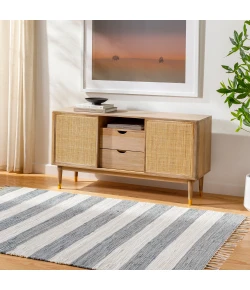 Livabliss Cotone CTE2300 White Denim Area Rug 6 ft. X 9 ft. Rectangle