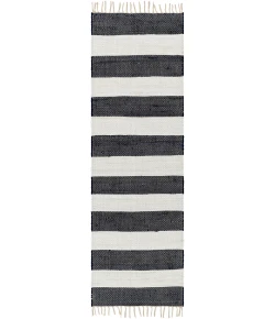 Livabliss Cotone CTE2301 White Navy Area Rug 2 ft. 6 in. X 8 ft. Runner