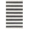 Livabliss Cotone CTE2301 White Navy Area Rug 6 ft. X 9 ft. Rectangle