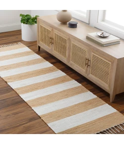Livabliss Cotone CTE2302 White Camel Area Rug 2 ft. 6 in. X 8 ft. Runner