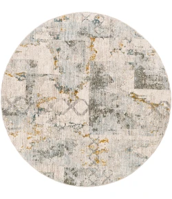 Livabliss Dresden DRE2301 Taupe Off-White Area Rug 5 ft. 3 in. Round Round