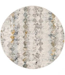 Livabliss Dresden DRE2303 Off-White Taupe Area Rug 5 ft. 3 in. Round Round