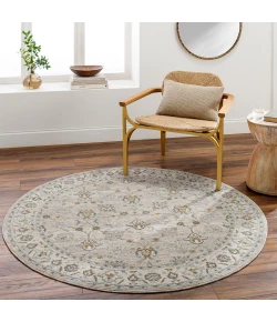 Livabliss Dresden DRE2311 Taupe Off-White Area Rug 7 ft. 10 in. Round Round