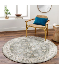 Livabliss Dresden DRE2312 Deep Teal Taupe Area Rug 7 ft. 10 in. Round Round