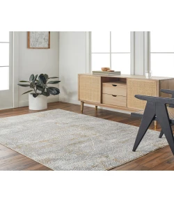 Livabliss Dresden DRE2313 Taupe Light Grey Area Rug 6 ft. 7 in. Round Round