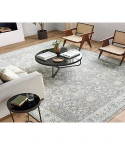 Livabliss Dresden DRE2324 Light Grey Taupe Area Rug 6 ft. 7 in. Round Round