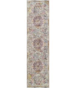 Livabliss Dublin DUB2308 White Burnt Orange Area Rug 2 ft. 7 in. X 10 ft. 2 in. Runner