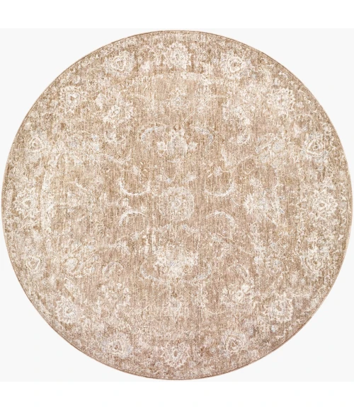 Livabliss Da Vinci Cream DVC-2301 5 ft. 3 in. X 5 ft. 3 in. Round Rug