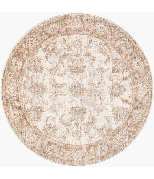 Livabliss Da Vinci Cream DVC-2302 5 ft. 3 in. X 5 ft. 3 in. Round Rug