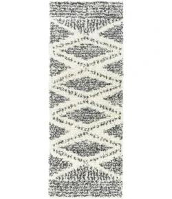 Livabliss Deluxe Shag DXS2309 Cream Charcoal Area Rug 2 ft. 7 in. X 10 ft. Runner