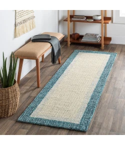 Livabliss Elena EAE2300 Teal Light Gray Area Rug 2 ft. 6 in. X 10 ft. Runner
