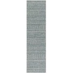 Livabliss Eagean EAG2307 Aqua Black Area Rug 5 ft. 3 in. Round