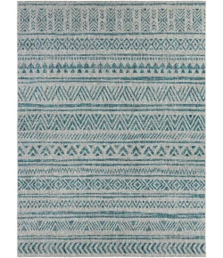 Livabliss Eagean EAG2307 Aqua Black Area Rug 7 ft. 10 in. X 10 ft. 2 in. Rectangle