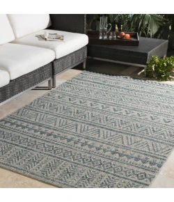 Livabliss Eagean EAG2307 Aqua Black Area Rug 7 ft. 10 in. X 10 ft. 2 in. Rectangle