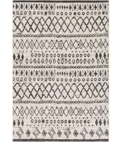 Livabliss Eagean EAG2341 White Black Area Rug 6 ft. 7 in. Round