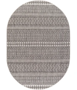 Livabliss Eagean EAG2345 Black White Area Rug 4 ft. 3 in. X 5 ft. 11 in. Rectangle