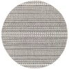 Livabliss Eagean EAG2345 Black White Area Rug 5 ft. 3 in. Round