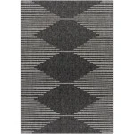 Livabliss Eagean EAG2348 Charcoal Cream Area Rug 6 ft. 7 in. Round