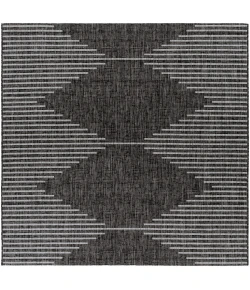 Livabliss Eagean EAG2348 Charcoal Cream Area Rug 6 ft. 7 in. Square