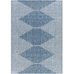 Livabliss Eagean EAG2350 Bright Blue Navy Area Rug 6 ft. 7 in. Round
