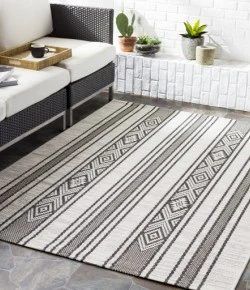 Livabliss Eagean EAG2352 Black White Area Rug 2 ft. 7 in. X 10 ft. Runner