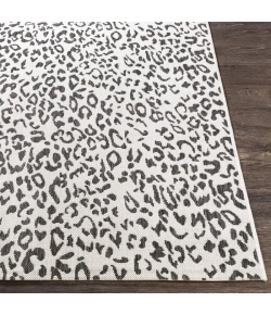 Livabliss Eagean EAG2354 Black White Area Rug 6 ft. 7 in. Round