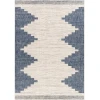 Livabliss Eagean EAG2355 Bright Blue White Area Rug 6 ft. 7 in. Round