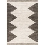 Livabliss Eagean EAG2356 Black White Area Rug 6 ft. 7 in. Round