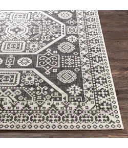 Livabliss Eagean EAG2359 Black White Area Rug 6 ft. 7 in. Round