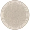 Livabliss Eagean EAG2366 Oatmeal Gray Area Rug 6 ft. 7 in. Round