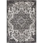 Livabliss Eagean EAG2379 Black Charcoal Area Rug 6 ft. 7 in. X 9 ft. Oval