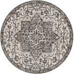 Livabliss Eagean EAG2379 Black Charcoal Area Rug 5 ft. 3 in. Round