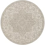 Livabliss Eagean EAG2380 Gray Oatmeal Area Rug 6 ft. 7 in. Round