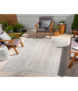 Livabliss Eagean EAG2414 Oatmeal Gray Area Rug 6 ft. 7 in. Round