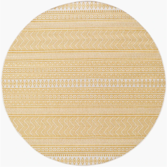 LIVABLISS Eagean Ivory EAG-2427 6ft.7in. x 6ft.7in. Round Rug