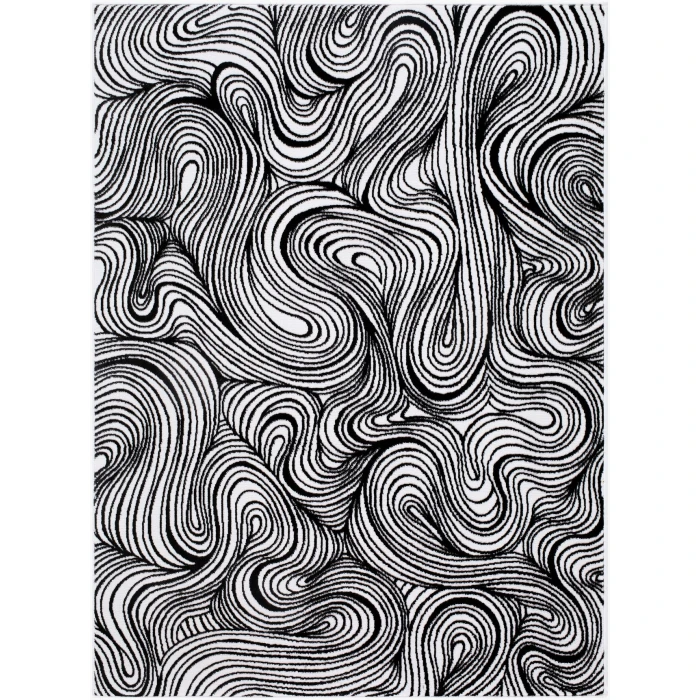 LIVABLISS Grenelle Jet Black EDGN-2307 9ft.2in. x 12ft. Rect. Rug